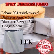 JUMBO SPUIT NOZZLE ICING PASTRY LURUS GERIGI 6CM PASTRY DEKORASI KUE sagu piping bag