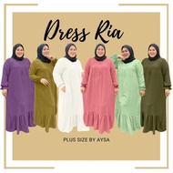 Jubah Umrah Wanita Muslimah Plus Size Selesa Wudhu Friendly | Ria