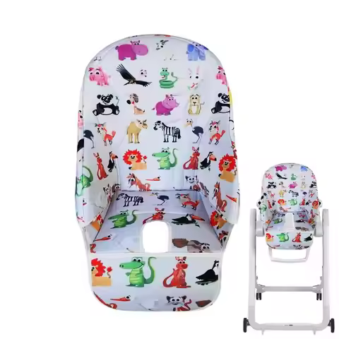 Baby Chair Cushion Oxford Cover Compatible Dinner High Chair Seat Case Cartoon Replacement Protectio