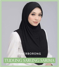 Tudung Sarung Sarima Hoor Berdagu Warna Plain (Size M, L, XL), Kain Moscrepe Korean, Awning Scuba, A