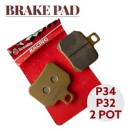 BRAKE PAD DISC PAD CALIPER P34 P32 2 POT