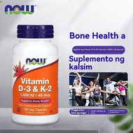 EXP：2028 Now Foods, Vitamin D3 & K2, 1000IU / 45mcg, 120 Capsules