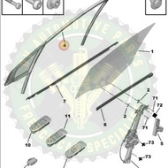 Door Channel For Peugeot 408 T7 c/w Triangle Glass