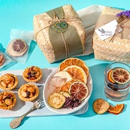 午後小食光│午茶雙禮盒組(堅果塔5入、水果水10包)