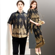 REAL PICT ONE SET MADISON BATIK MODERN ETHNIC TOP + SKIRT OUTFIT FOR PARTY INVITATIONS ONESET GRADUA