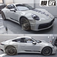 Suitable for Porsche 911 Car Stickers Garland 992 Carrera S Modified Hood Decoration Body Side Skirt