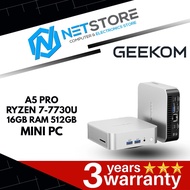 GEEKOM A5 PRO RYZEN 7-7730U 16GB RAM 512GB MINI PC - GMA5PROR77730U-16512-UK