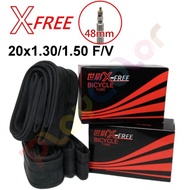 X-FREE Inner Tube 20x1.30/1.50 [F/V 48mm] Single Price Shiwei Fazui 406 [T09-68]