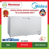 (FREE DELIVERY + INSTALL KL) MIDEA 500L Chest Freezer WD-500WR (Net 418L) Penyejuk Beku 冷藏柜