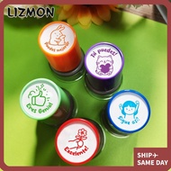 LIZMON 5Pcs Spanish Seal, Praise Cute Animals Teacher Seal Stamp, Portable Durable Set Award Encoura