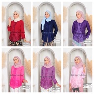 Kebaya nyonya cotton sulam plain (top only)