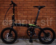 JAVA 新款 X3 黑色 外9速 16吋 碟剎 鋁合金 摺合單車 Disc Brake Folding Bike