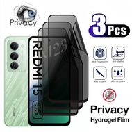 For Redmi 15 5G 2025 3PCS Anti-Privacy Hydrogel Films For Xiaomi Redmi15 15C Redmi 15 C 15Redmi 15C 