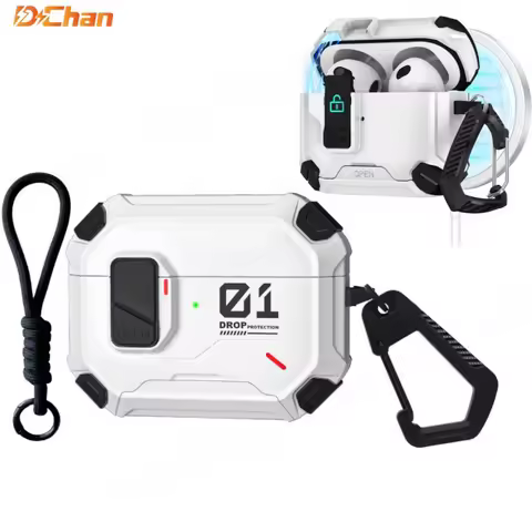 Case For AirPod 4 Pro Pro 2 Pro 3 Automatic Snap Switch Secure Cover Compatible MagSafe TPU PC Case 