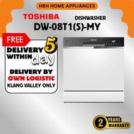 [ Delivery By Own Lorry ] Toshiba DW-08T1(S)-MY | DW-08T3(S)-MY 8 Place Settings Table Top Dishwashe