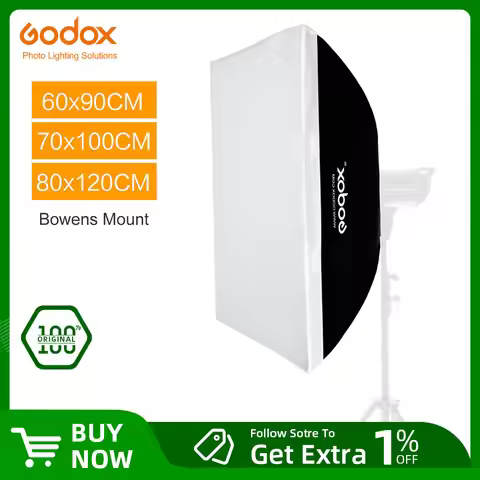 Godox softbox 60X90cm 70X100cm 80X120cm Portable Rectangular Studio Strobe Softbox with Bowens Mount