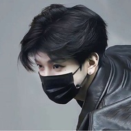 rambut palsu lelaki Gaya rambut pendek lelaki rambut palsu versi Korea dari poni tengah yang tampan 