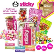 STICKY CANDY Halal Coklat Gula-Gula Viral Murah Zaman Dulu Masam Manis Buah-Buahan Gift Christmas / 