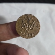 VOC 1733 Ancient Coin Original Old Dutch Money Antique Collection Rare Numismatic