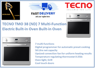 TECNO TMO 38 (BLACK) 7 Multi-Function Electric Built-in Oven / FREE EXPRESS DELIVERY