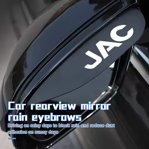 Universal 2pcs Car Rearview Mirror Rain Eyebrow Stickers For JAC RF8 M3 M4 X8 Plus A5 E10X QX T6 T8 