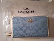 Coach 牛仔布中銀包