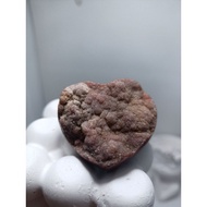 Heart Shape Pink Sugar Agate Display