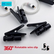 MW 5PCS Earphone Cable Clip Suitable For Sennheiser ie800 IE800S Large Size Fixing 360°Rotatable Rou