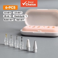 TOILEUM Multi-Color Sets 6-Pack Fine Point Tips for Apple Pencil 1/2/USB-C - Colorful Replacement Ni