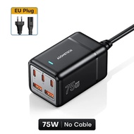 New soometech 75w gan usb c charger desktop usb charger multiple port pps pd 70w 67w 65w fast charge