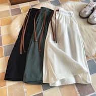 Large size pleated ice silk quick-drying shorts me 大码褶皱冰丝速干短裤男薄款裤子沙滩裤宽松运动休闲五分中裤CK1013