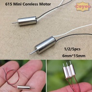 CEYOU 1/2/5pcs Coreless Motor, 615 6mm*15mm 615 Tiny Hollow Cup Engine Motor, DC 4.2V 0.12 A Mini Hi