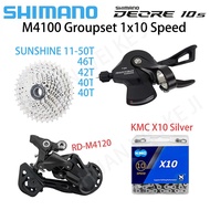 DEORE M4100 Groupset Mountain Bike 1x10-Speed 42T 46T 50T SL+RD+SUNSHINE+HG54 M4100 Shift M4120