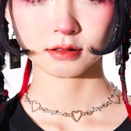 Barbed Heart Necklace Gothic Grunge Vintage