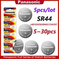 5-30PCS Panasonic SR44 357 watch battery AG13 A76 LR44 L1154 for Tissot CK Quartz watch Silver oxide