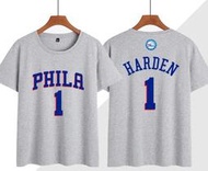 🌈大鬍子James Harden哈登短袖棉T恤上衣🌈NBA 76人隊Nike愛迪達運動籃球衣服T-shirt男女49