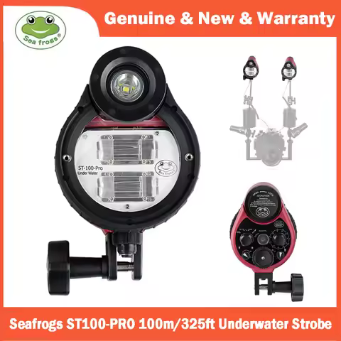 Seafrogs ST100 Pro 100m/325ft Underwater Strobe Waterproof Camera Flash Light for A6500 A6300 A7 III