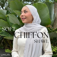 Soft Chiffon Shawl (BUY 1 FREE 1 KERONGSANG) by UMURi Hijab