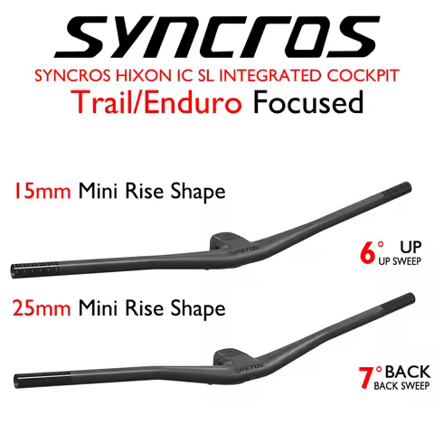 SYNCROS-HIXON IC SL RISE for Road Bike, Full Carbon Fiber, Integrated Cockpit Handlebar, 4 °, 5 ° Ri