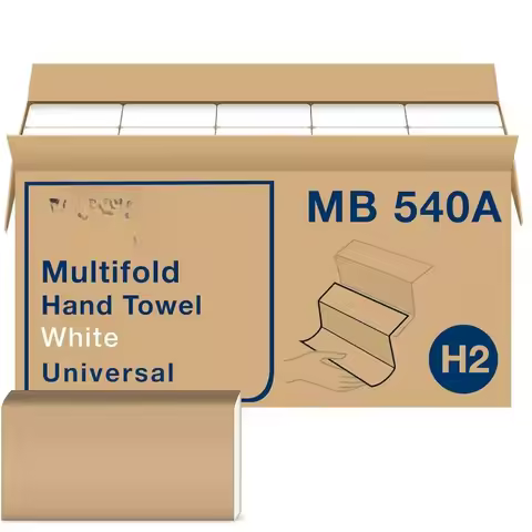 Hand Towel White H2, Universal, Recycled , 16 x 250 Towels, MB540A