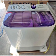 promo termurah mesin cuci 2 tabung sharp 8.5 kg 85cr aquamagic cuci