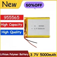 New 955565 Lithium Polymer Battery 3.7V 5000mAh Rechargeable lipo Batteries for  Camera Tablet PC DV