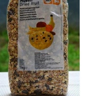 Muesli Dried Fruit 1kg Granules granola HALAL