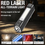 New Super Bright Mini Flashlight Infrared Side Light Portable Keychain Light Rechargeable Lampu Sulu
