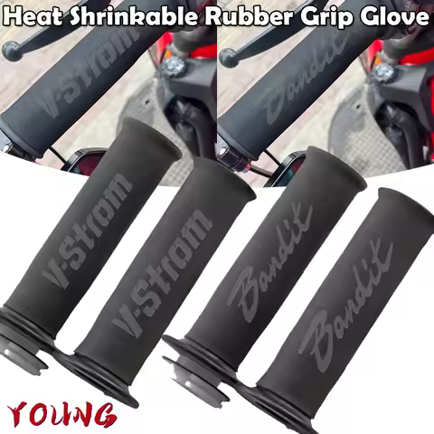 Rubber Handlebar Cover Shrinkable Grip Glove For SUZUKI GSR 750 400 600 Vstrom DL 650/XT 1000/XT Ban