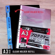 A3 Clear Holder File/ Refillable Clear Holder File / Non-Refillable Clear Holder / Clear Holder Refi