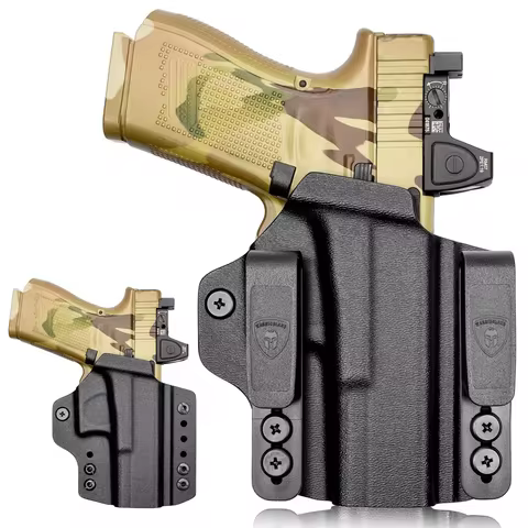 IWB&OWB,Glock G19/19X/44/45 Gen3-5&G23/32 Gen3-4,Convertible Kydex Holster Optic Cut,Mounting sight,