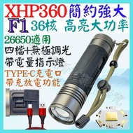 F1 XHP360 36核心 P360 USB充放電 手電筒 4檔 變焦 P99 照明燈 頭燈 P70 L2