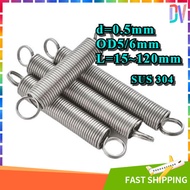 304 Stainless Steel, Tension Spring, Tension Spring with Hook (d=0.5mm,OD5/6mm,L=15~120mm)All Produc