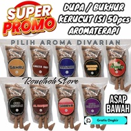 BUHUR dupa KRUCUT ISI 50 PCS ASAP ATAS BAWAH MAHARAJA JASMINE MAGHRIBI ALHANJAR BLACK OUD KISWAH